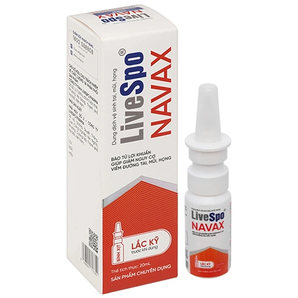 Dung dịch xịt mũi LiveSpo Navax hỗ trợ giảm nguy cơ viêm tai mũi họng