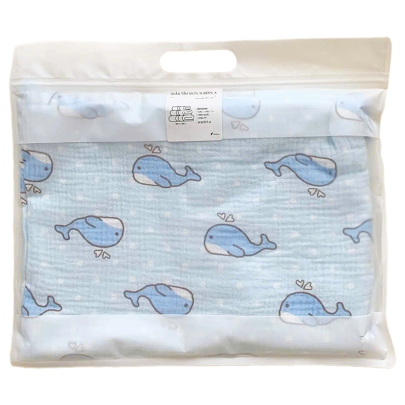 Khăn tắm muslin Bessla 2 lớp 90x100 cm - Mẫu ngẫu nhiên 2