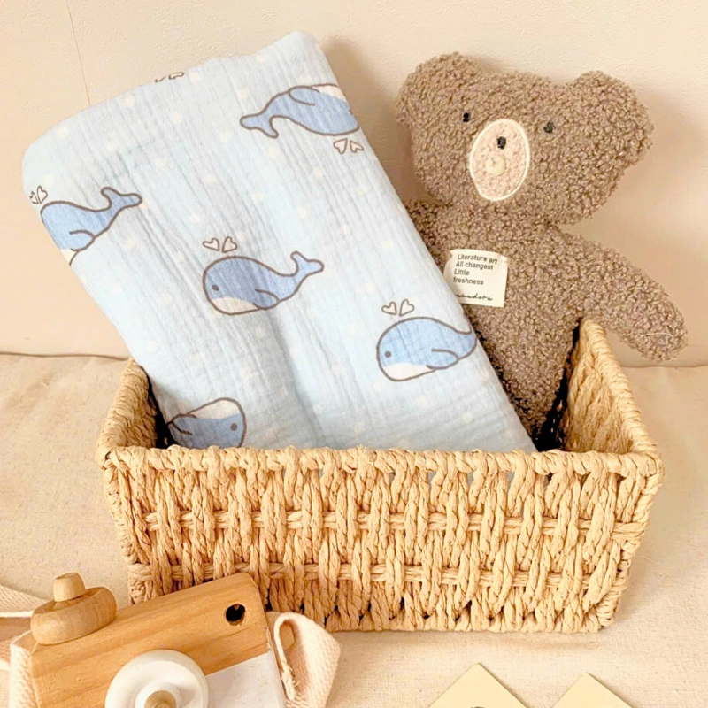 Khăn tắm muslin Bessla 2 lớp 90x100 cm - Mẫu ngẫu nhiên 3