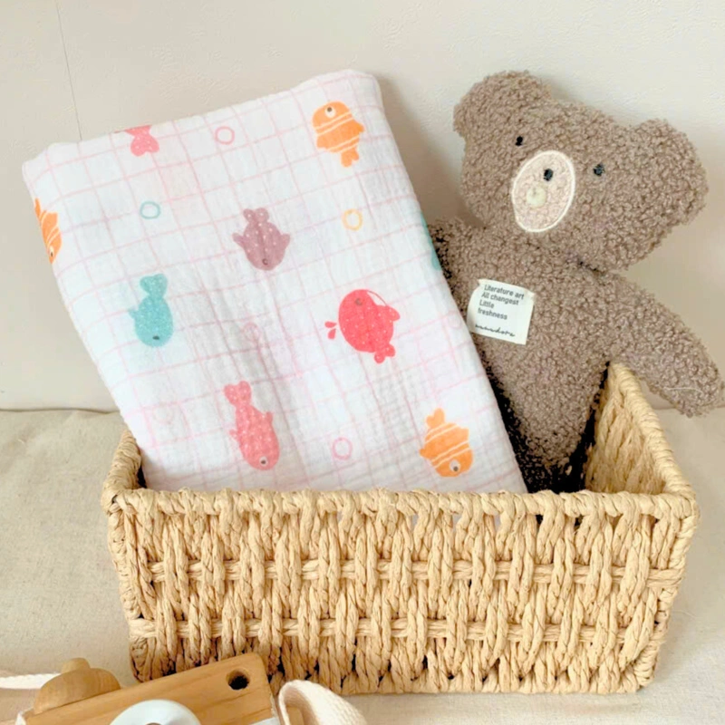 Khăn tắm muslin Bessla 2 lớp 90x100 cm - Mẫu ngẫu nhiên 6