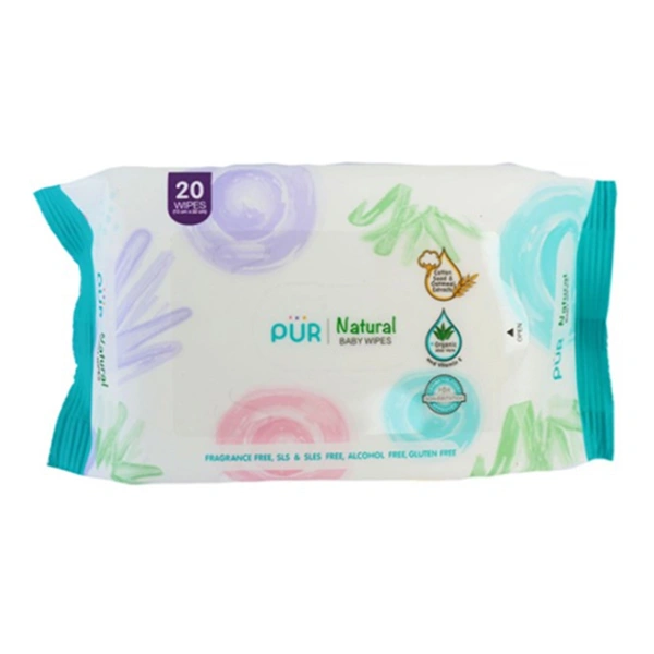 Khăn ướt Pur Natural không mùi gói 20 miếng