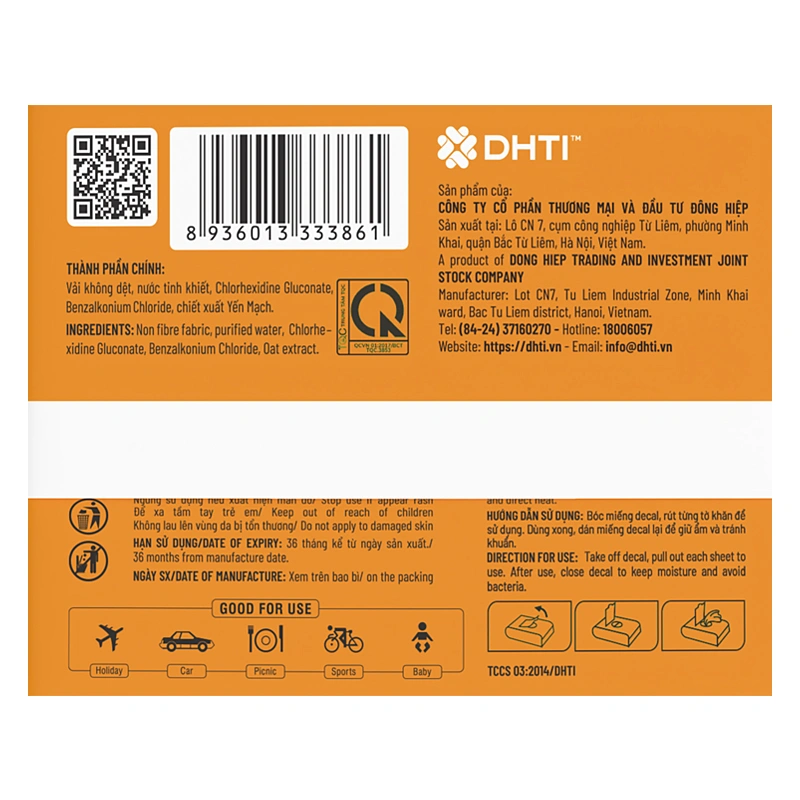 Khăn ướt KinKin không mùi gói 30 miếng 7