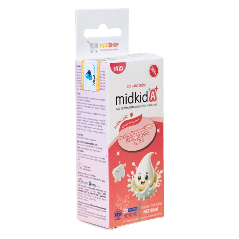 Midkid A+ chống sâu răng hương việt quất, 30 ml dạng xịt (từ 3 tháng) 13