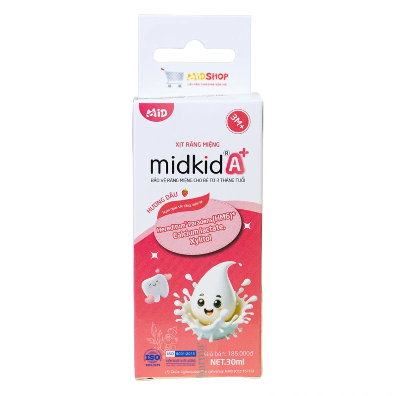 Midkid A+ chống sâu răng hương việt quất, 30 ml dạng xịt (từ 3 tháng) 14