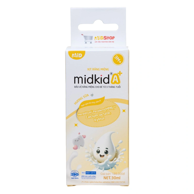 Midkid A+ chống sâu răng hương việt quất, 30 ml dạng xịt (từ 3 tháng) 8