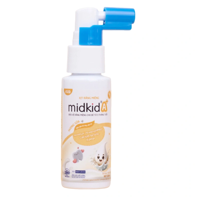 Midkid A+ chống sâu răng hương việt quất, 30 ml dạng xịt (từ 3 tháng) 11