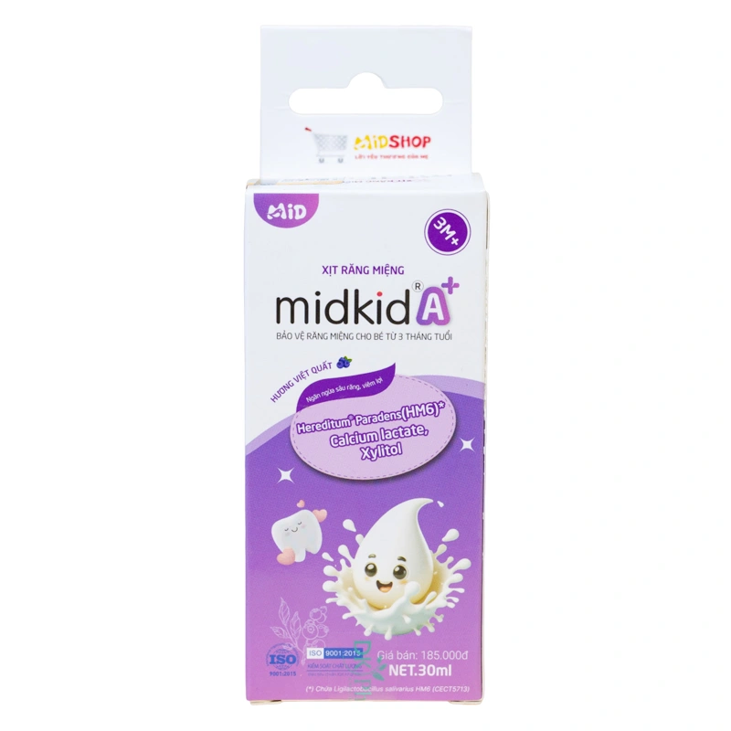 Midkid A+ chống sâu răng hương việt quất, 30 ml dạng xịt (từ 3 tháng) 3