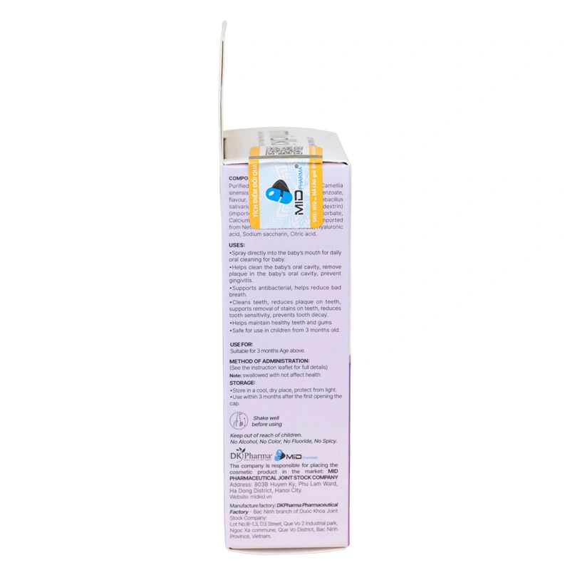 Midkid A+ chống sâu răng hương việt quất, 30 ml dạng xịt (từ 3 tháng) 5