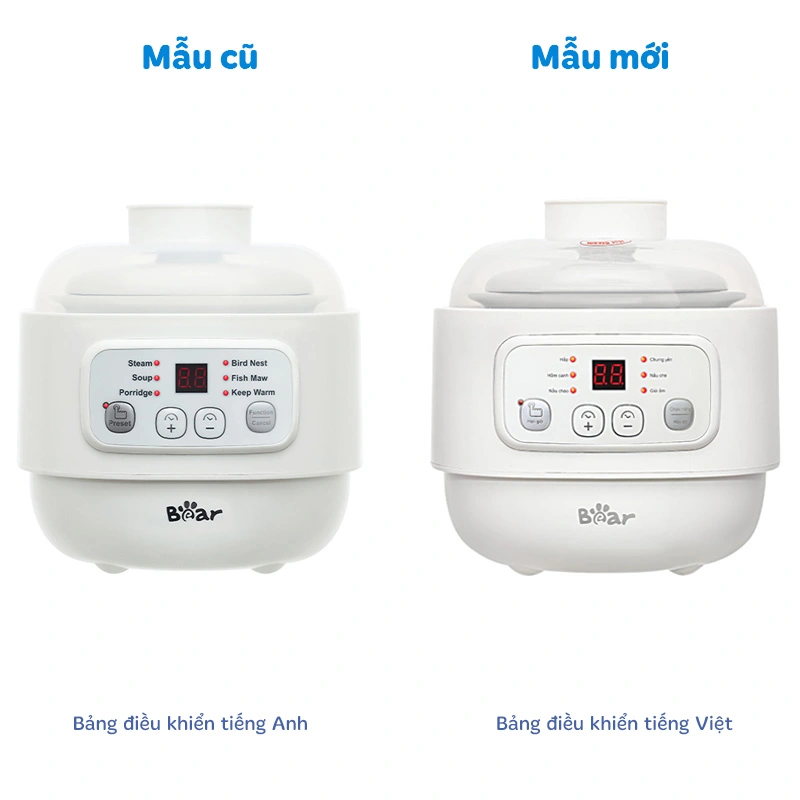 Nồi nấu chậm Bear 0.8 lít DDZ-A08T8 - Màu trắng 2