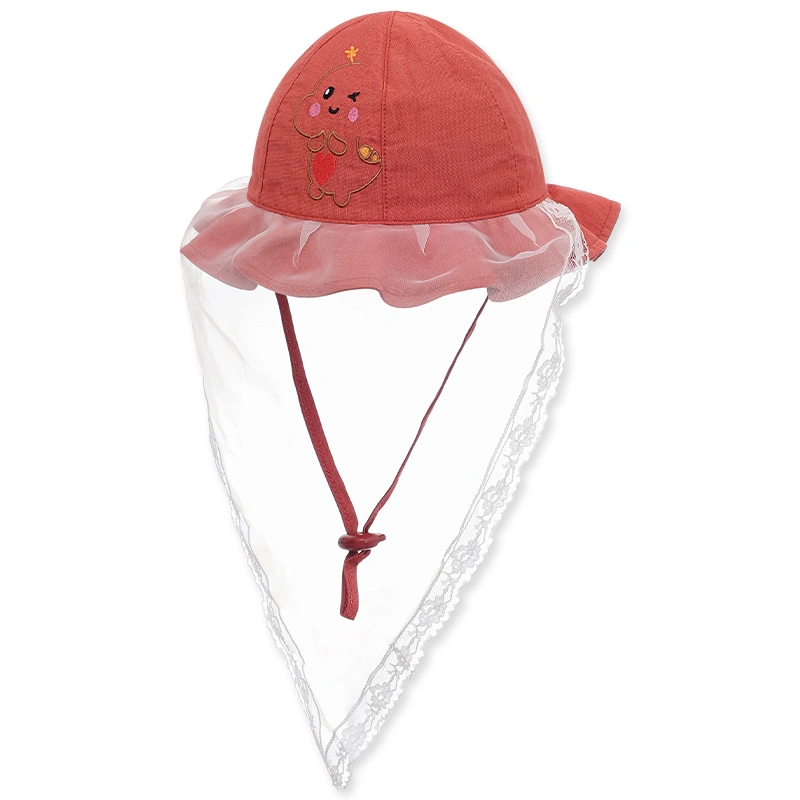 Nón vành cho bé Duy Ngọc 2059 khăn khủng long màu hồng 9