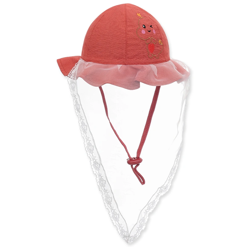 Nón vành cho bé Duy Ngọc 2059 khăn khủng long màu hồng 10