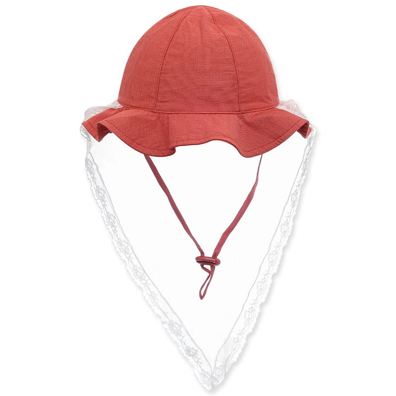 Nón vành cho bé Duy Ngọc 2059 khăn khủng long màu hồng 11