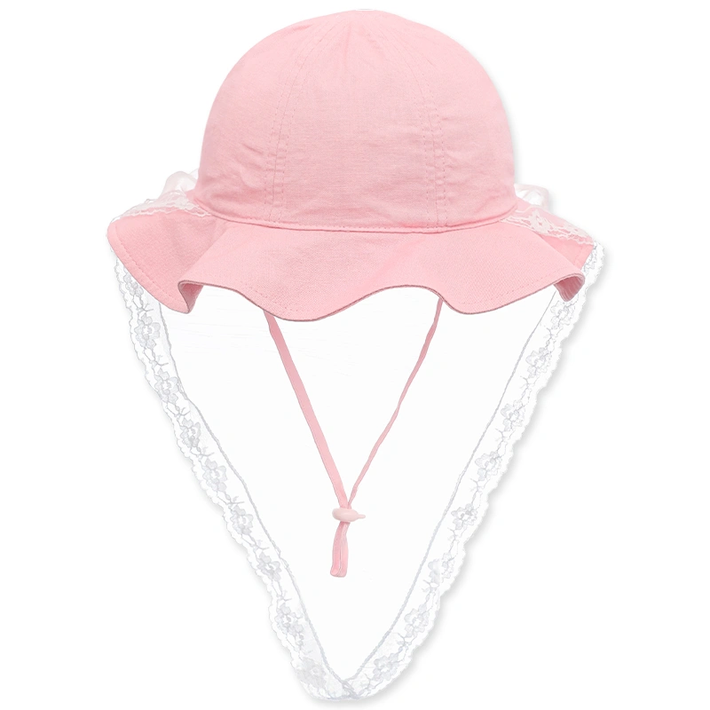 Nón vành cho bé Duy Ngọc 2059 khăn khủng long màu hồng 4