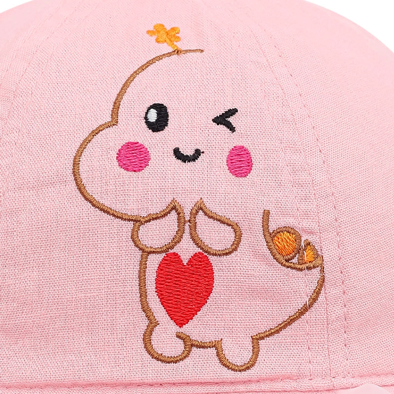 Nón vành cho bé Duy Ngọc 2059 khăn khủng long màu hồng 6
