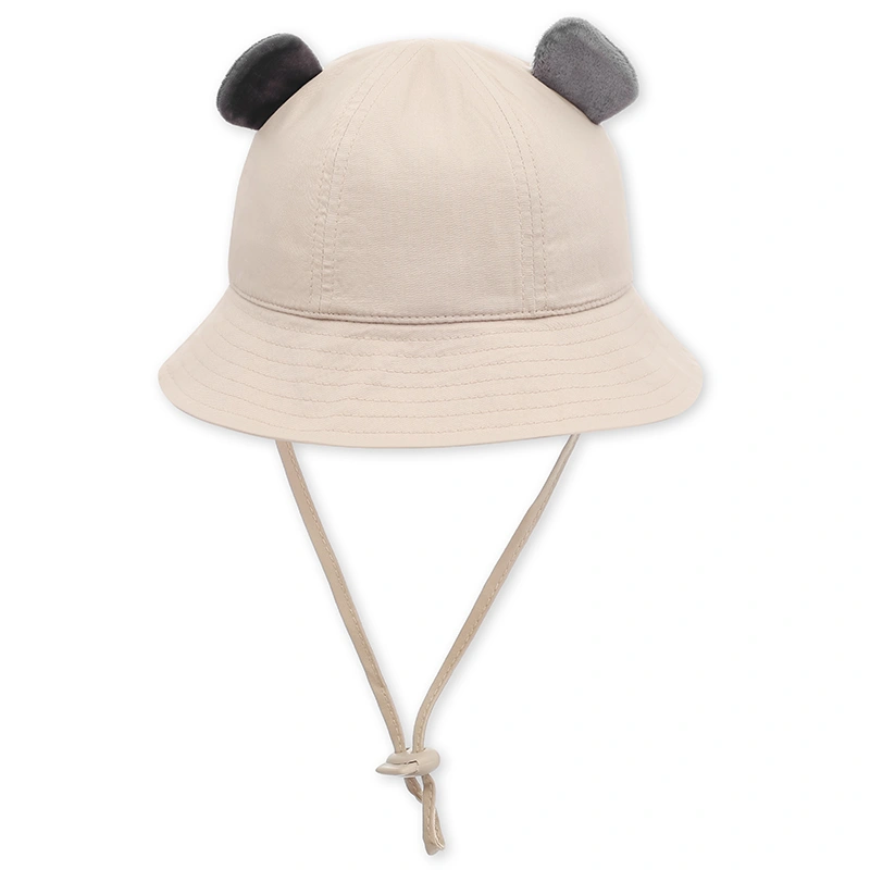 Nón vành cho bé Duy Ngọc 2561 Gấu kute màu kem 4