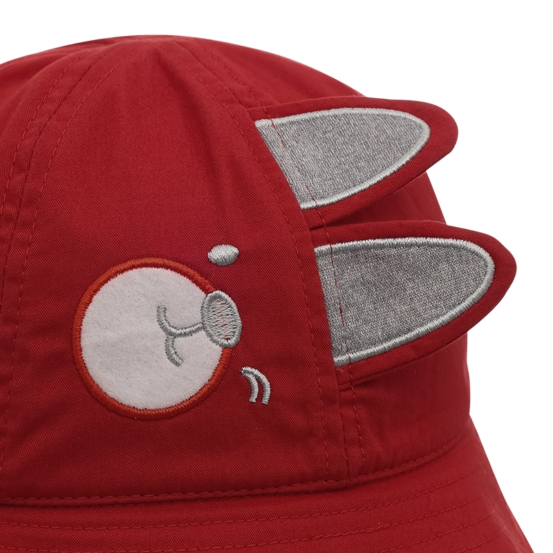 Nón vành cho bé Duy Ngọc mặt gấu nghiêng màu vàng 17