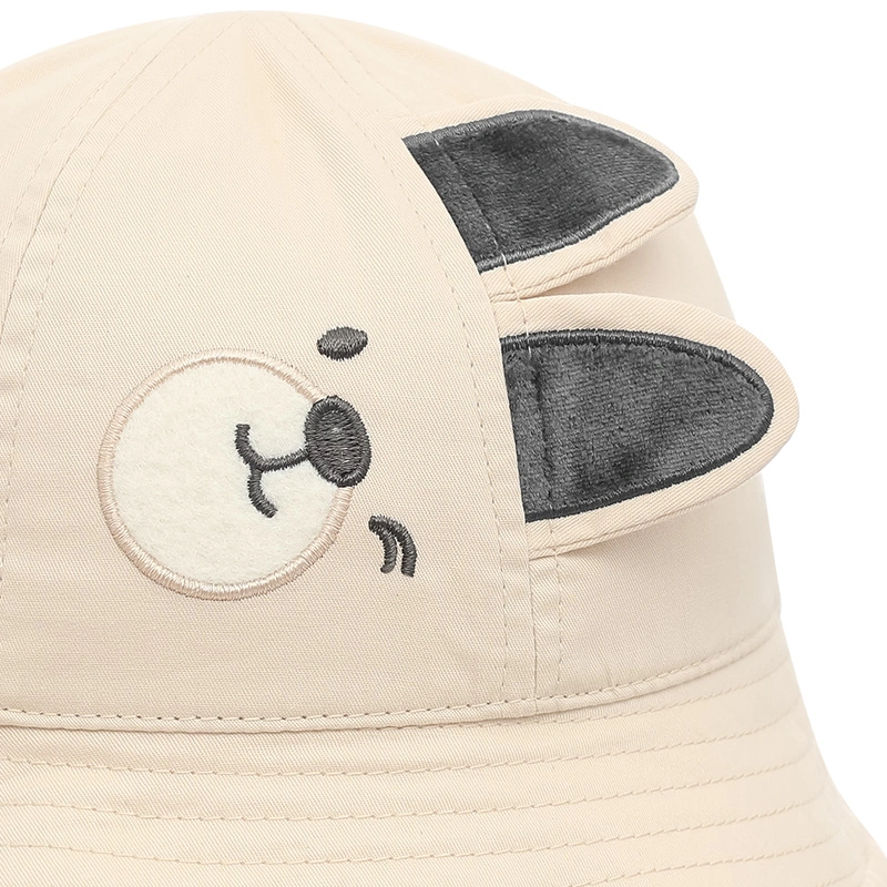 Nón vành cho bé Duy Ngọc mặt gấu nghiêng màu vàng 11