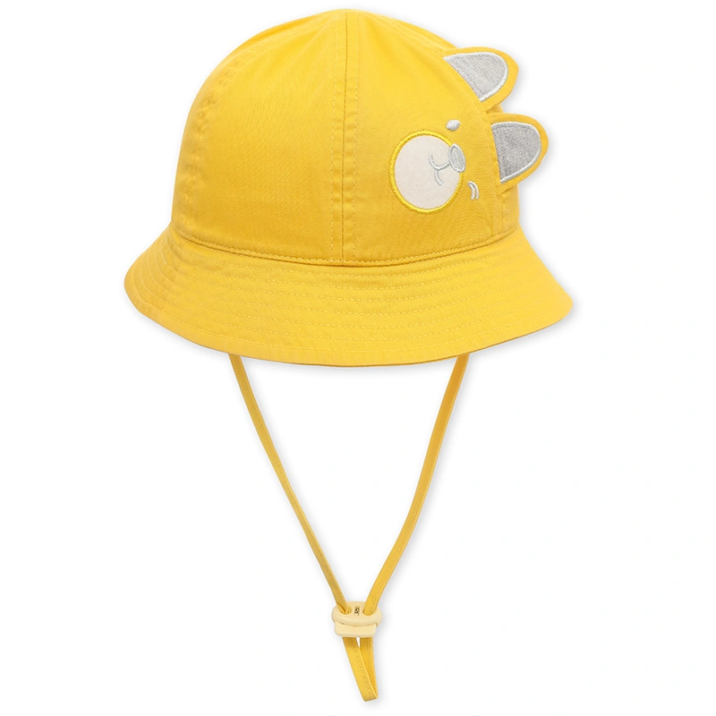 Nón vành cho bé Duy Ngọc mặt gấu nghiêng màu vàng 3