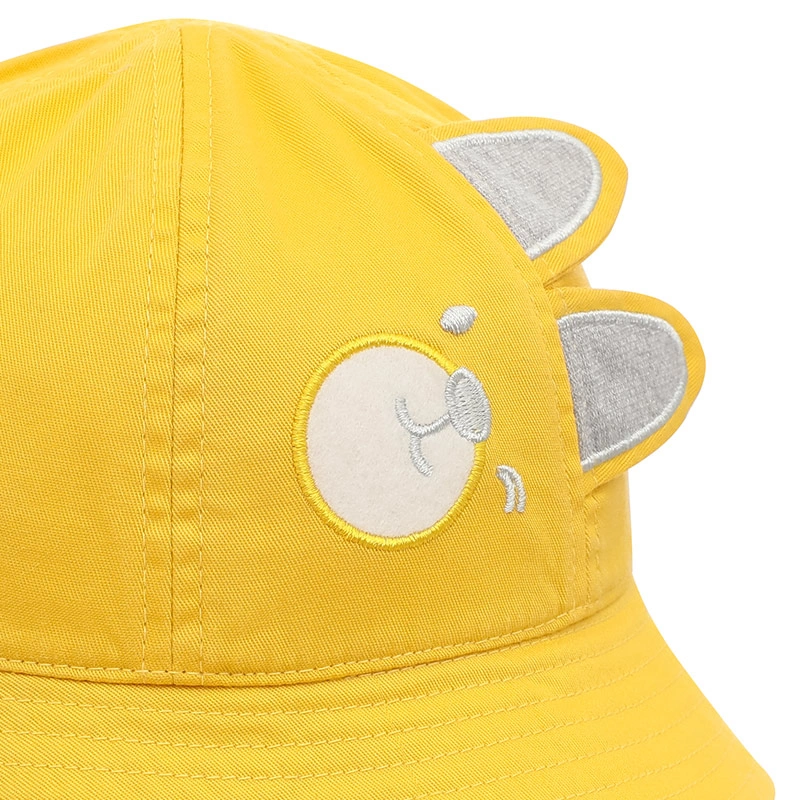 Nón vành cho bé Duy Ngọc mặt gấu nghiêng màu vàng 5