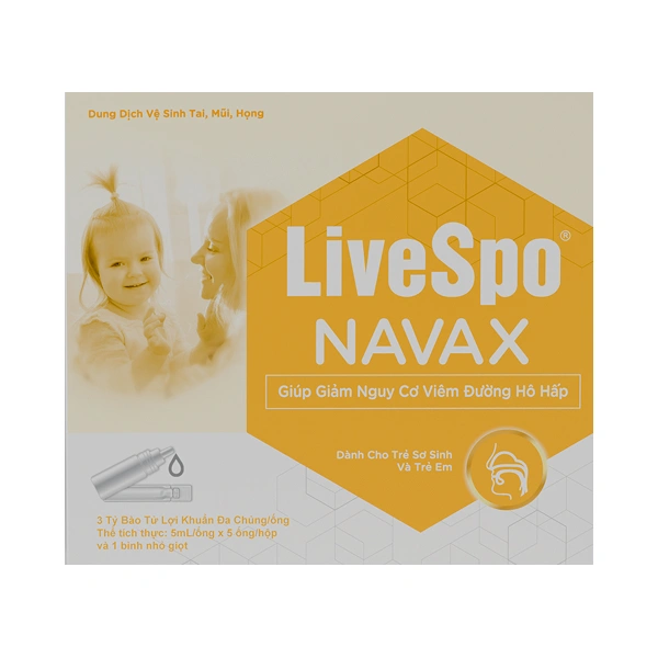 Nước muối sinh lý giảm nguy cơ viêm đường hô hấp Livespo Navax