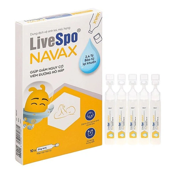 Nước muối sinh lý vệ sinh tai mũi họng Livespo Navax