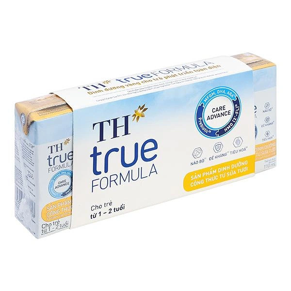 Lốc 4 hộp sữa pha sẵn TH true Formula 110 ml (1 - 2 tuổi) - Giao bao bì ngẫu nhiên 1