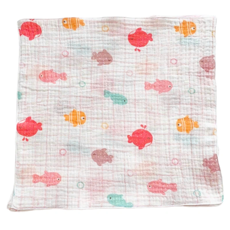 Set 5 cái khăn sữa muslin Bessla 2 lớp 27x27 cm - Mẫu ngẫu nhiên 4
