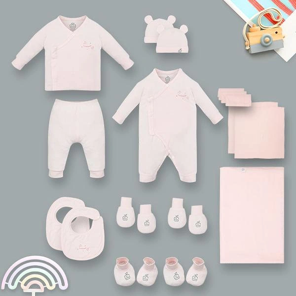 Set unisex La Pomme bamboo hồng