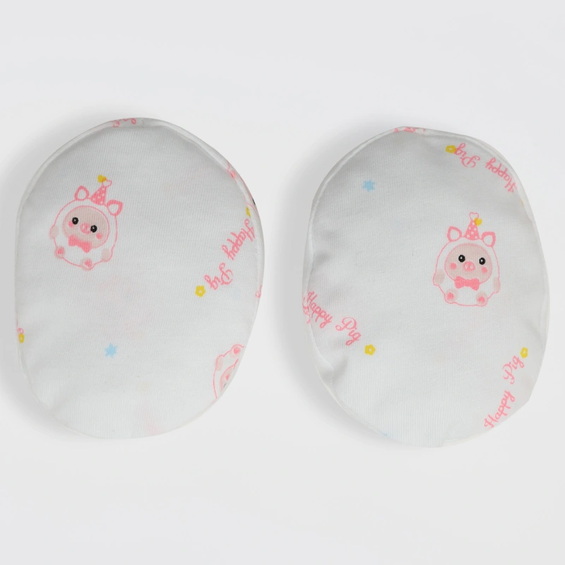 Set nón, bao tay bao chân in heo hồng IQ Baby màu trắng (0 -3 tháng) 7