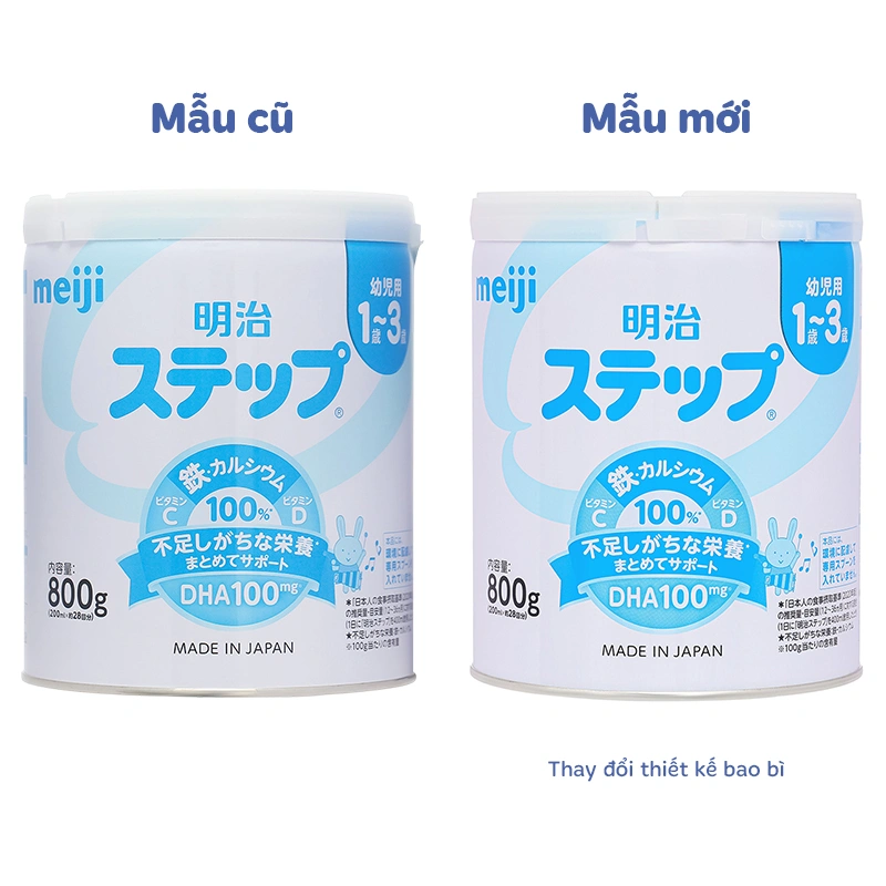 Sữa bột nội địa Nhật Meiji Step Milk không muỗng 800g (1 - 3 tuổi) - Giao bao bì ngẫu nhiên 2