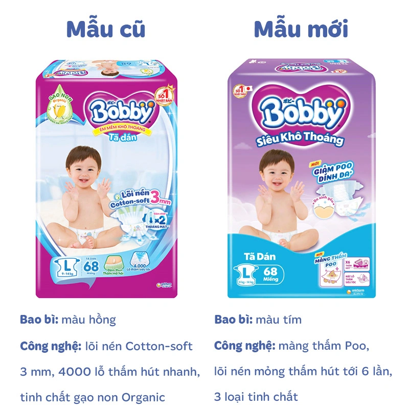 Tã dán Bobby size XL 62 miếng (12 - 17 kg) - Giao bao bì ngẫu nhiên 54