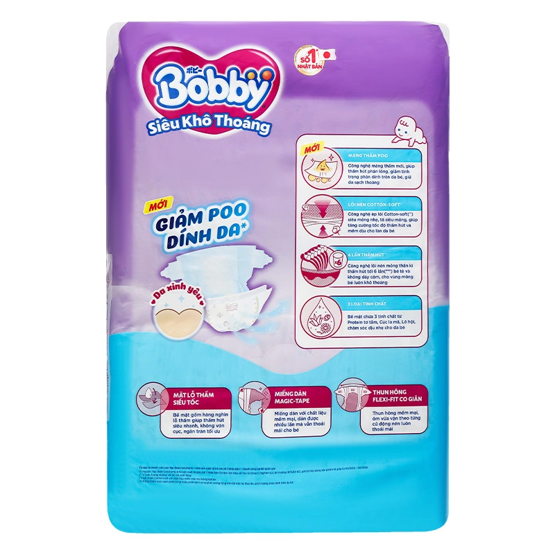 Tã dán Bobby size XL 62 miếng (12 - 17 kg) - Giao bao bì ngẫu nhiên 55