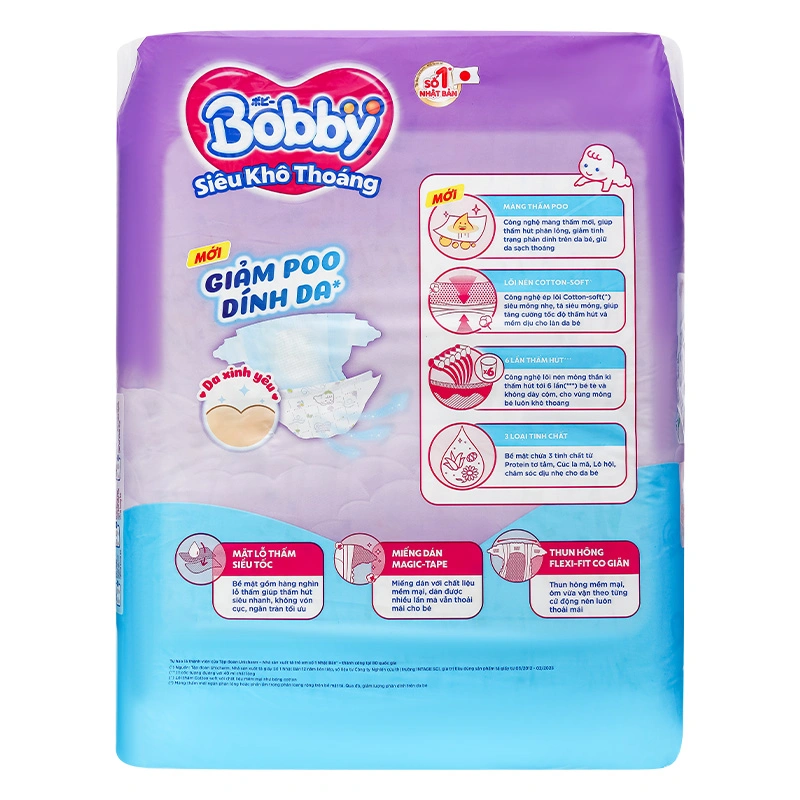 Tã dán Bobby size XL 62 miếng (12 - 17 kg) - Giao bao bì ngẫu nhiên 42
