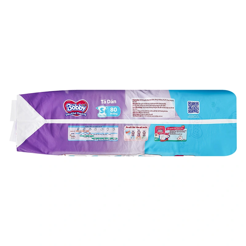 Tã dán Bobby size S 80 miếng (4 - 8 kg) - Giao bao bì ngẫu nhiên 5