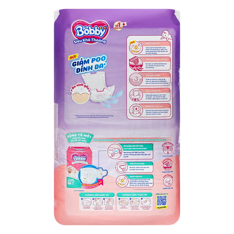 Miếng lót Bobby size NB1 108 + 6 miếng (Dưới 1 tháng) - Giao bao bì ngẫu nhiên 3