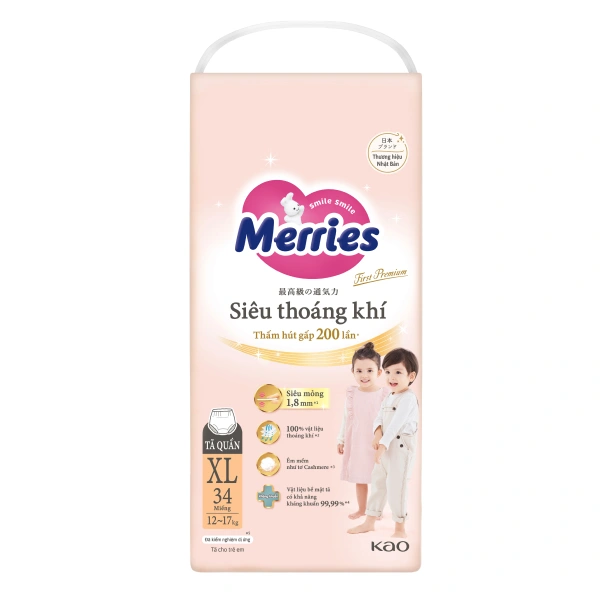 Tã quần Merries First Premium size XL