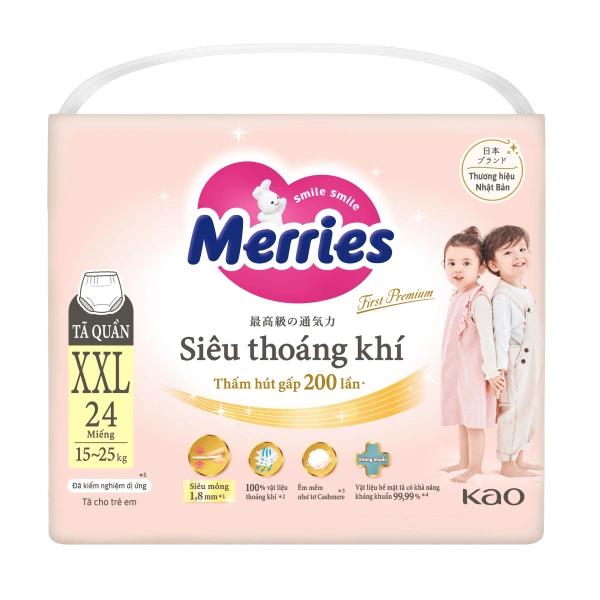 Tã quần Merries First Premium size XXL