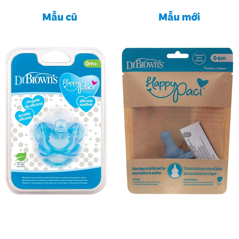 Ti ngậm Dr.Brown's chống vẩu (từ 0 tháng) - Màu xanh - Giao mẫu ngẫu nhiên 2