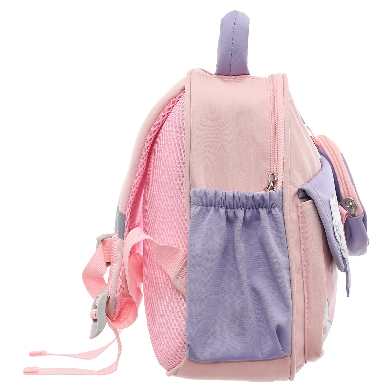 Balo cho bé mẫu giáo 3L mèo 5508HT hồng tím 5