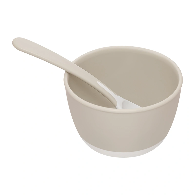 Bộ chén và muỗng ăn dặm Richell T.L.I màu be - trắng 5