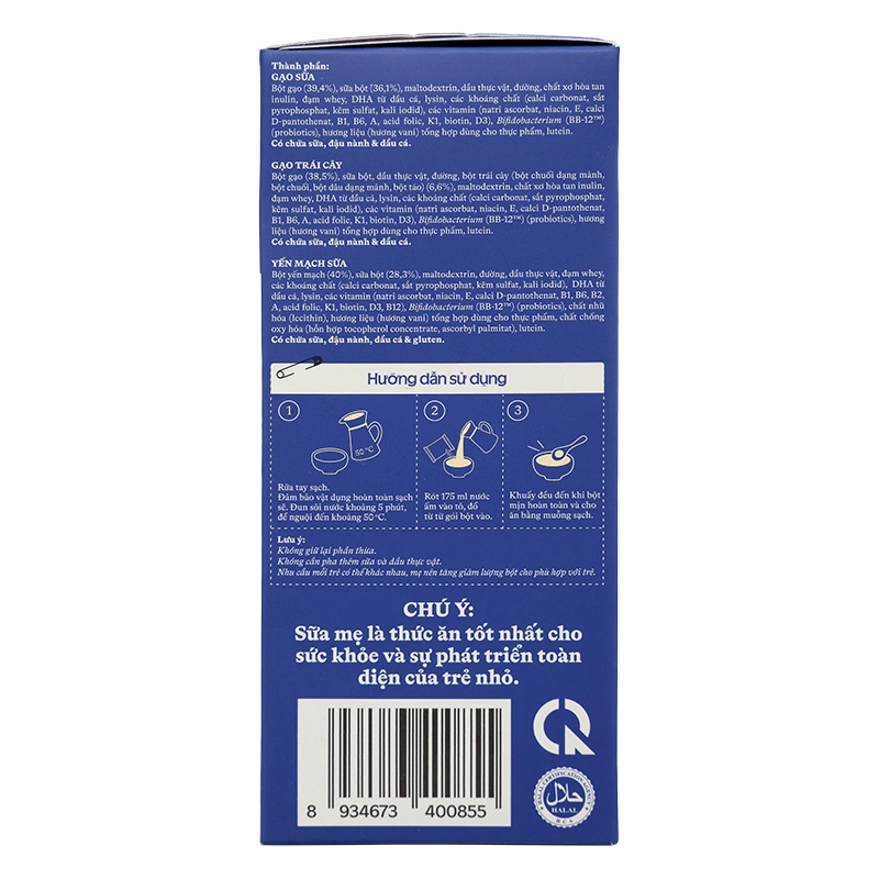 Bột ăn dặm Vinamilk Ridielac Gold gạo, trái cây hộp 200g (6 - 24 tháng) - Giao bao bì ngẫu nhiên 46