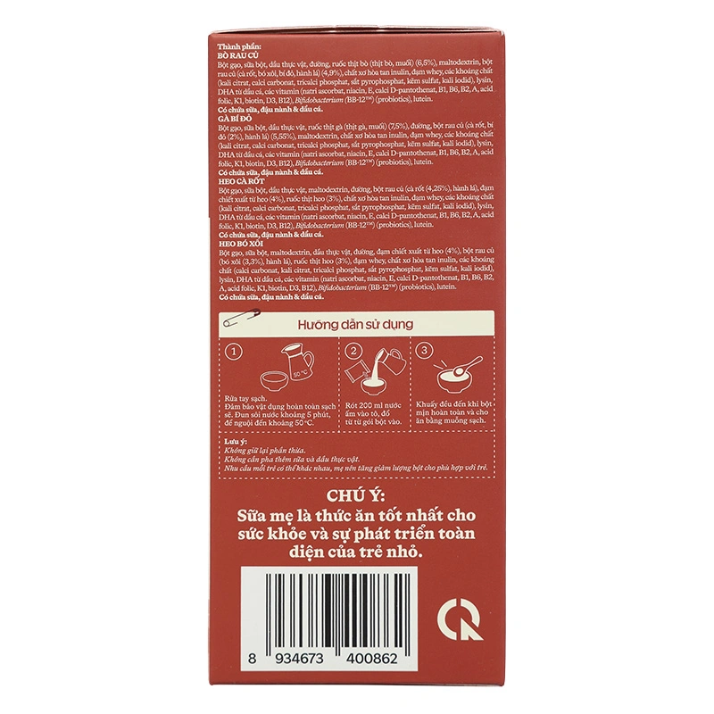 Bột ăn dặm Vinamilk Ridielac Gold cá hồi, bông cải xanh hộp 200g (7 - 24 tháng) 67