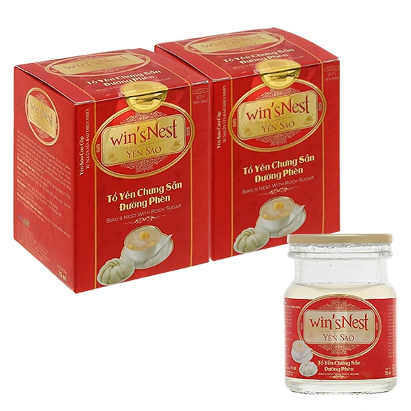 Combo 2 hũ nước yến sào đường phèn Win'sNest 70 ml