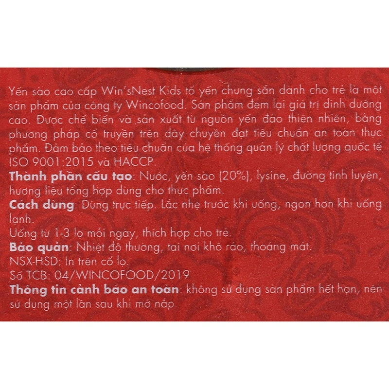 Combo 2 hũ nước yến sào Win'sNest Kids 70 ml (từ 1 tuổi) 11