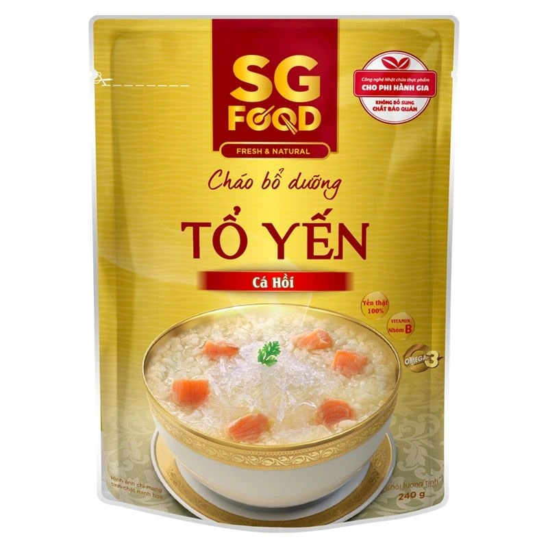 Cháo bổ dưỡng SG Food vị tổ yến, cá hồi gói 240g (từ 10 tháng) 5