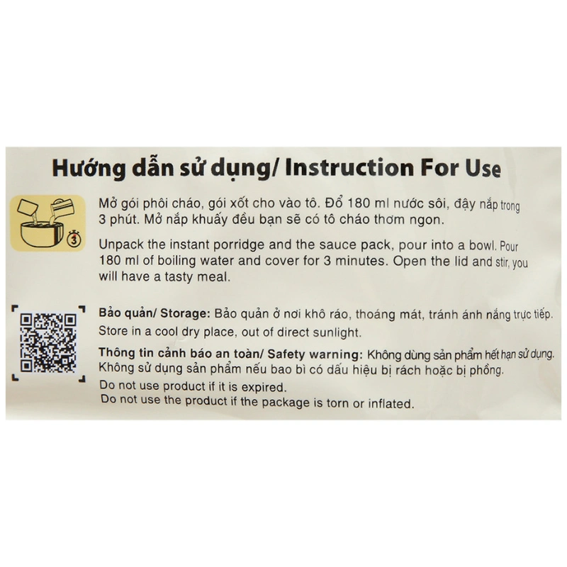 Combo 3 gói cháo ăn liền Achaki vị cá lóc, cà rốt 72g (từ 1 tuổi) 8