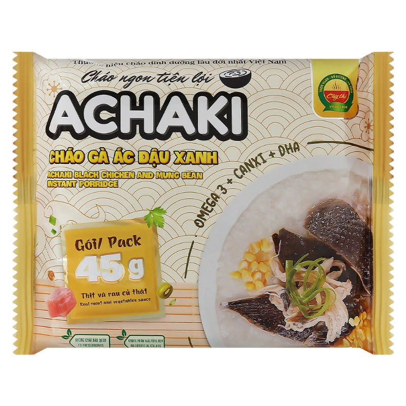 Combo 3 gói cháo ăn liền Achaki vị gà ác, đậu xanh 72g (từ 1 tuổi) 2