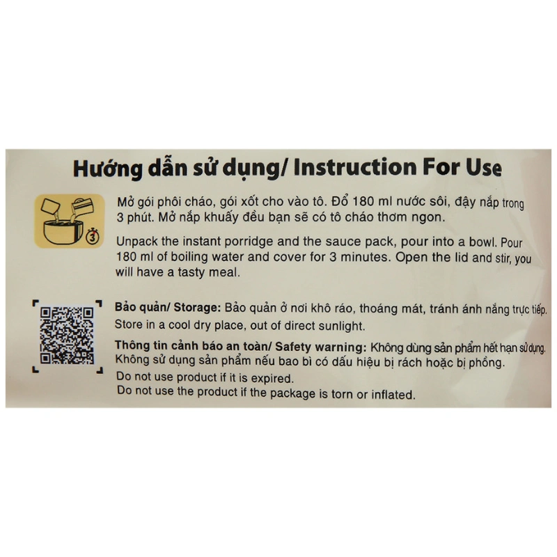 Combo 3 gói cháo ăn liền Achaki vị thịt bò, cà rốt và khoai tây 72g (từ 1 tuổi) 8