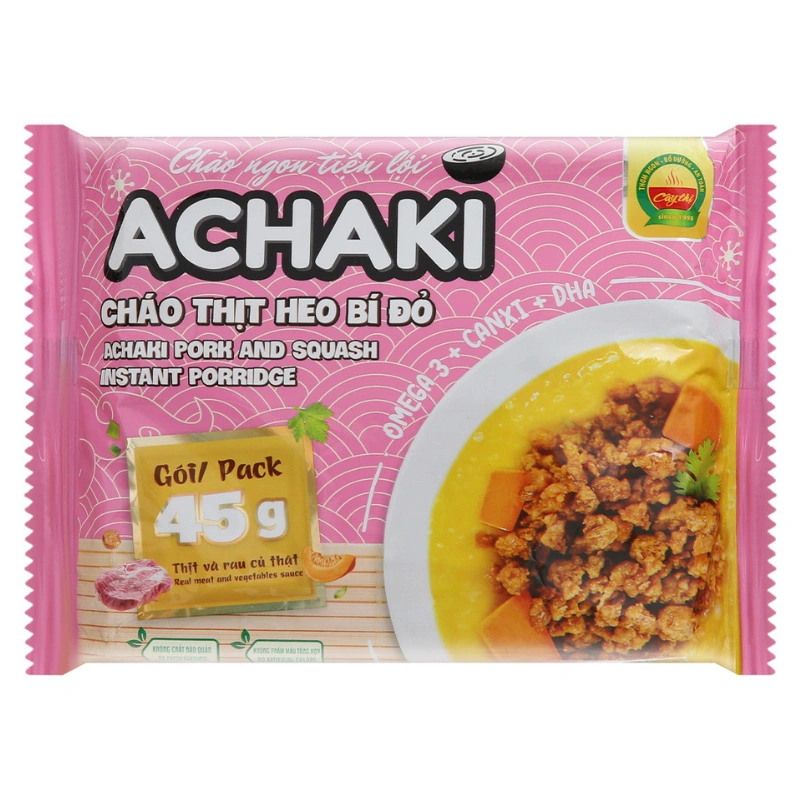 Combo 3 gói cháo ăn liền Achaki vị thịt heo, bí đỏ 72g (từ 1 tuổi) 2