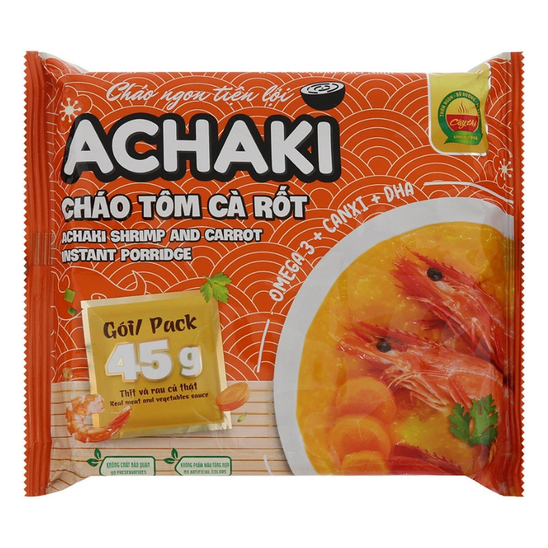Cháo ăn liền Achaki vị tôm, cà rốt gói 72g (từ 1 tuổi) 8